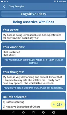 Cognitive Diary CBT Self-Help android App screenshot 3