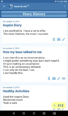 Cognitive Diary CBT Self-Help android App screenshot 4