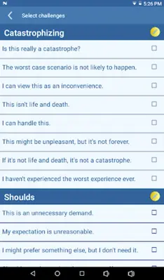 Cognitive Diary CBT Self-Help android App screenshot 5